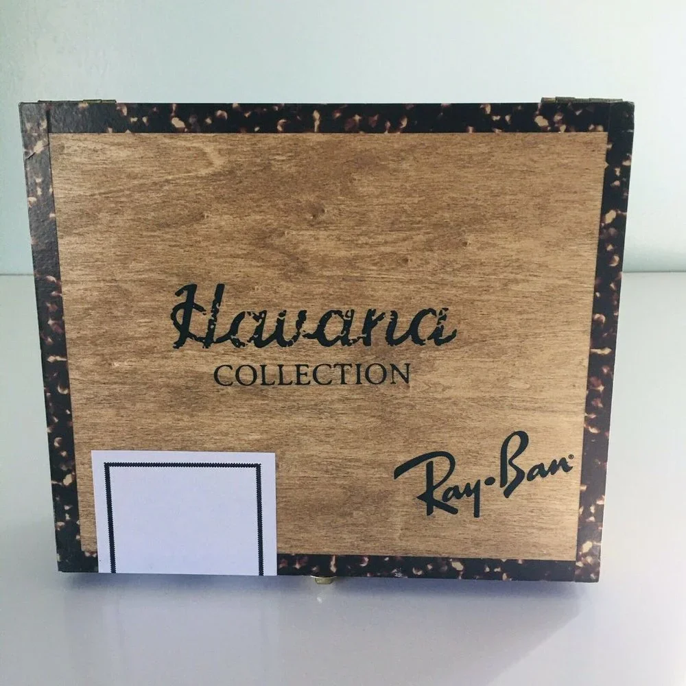 Ray Ban Sunglasses Havana Wooden Storage Case Box